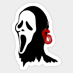 scream VI  (Scream 6)  scary horror movie graphic design by ironpalette Sticker